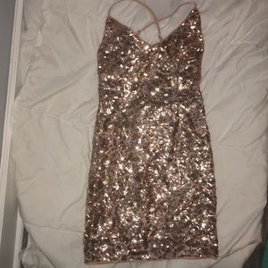 Rose pink sequence dress!